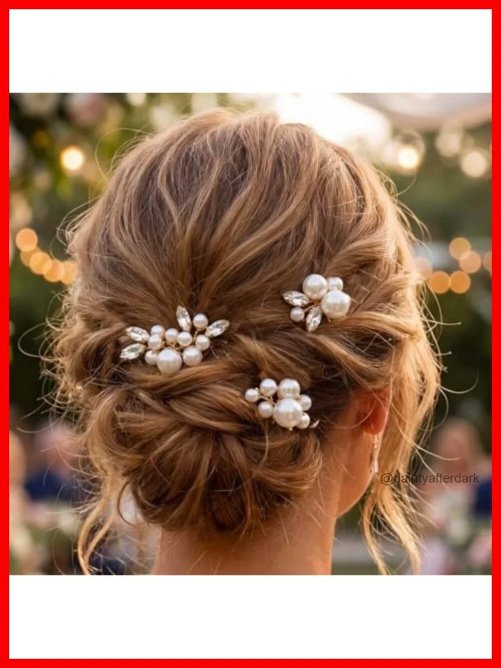 Pearl Bride Wedding Hair Pins Gold Rhinestone Bridal Hair Pieces Prom Hair